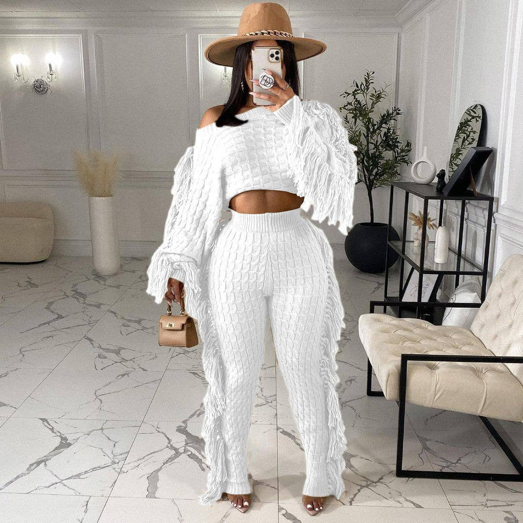 Luxe Fringe Knit Set