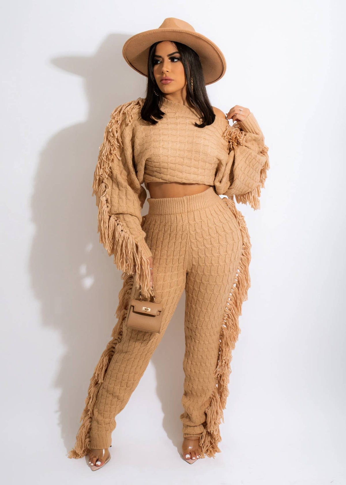 Luxe Fringe Knit Set