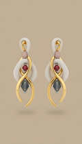 Gold accent sculptural earrings
