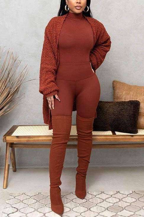 After Hours Turtleneck Legging Set – Blue ✨