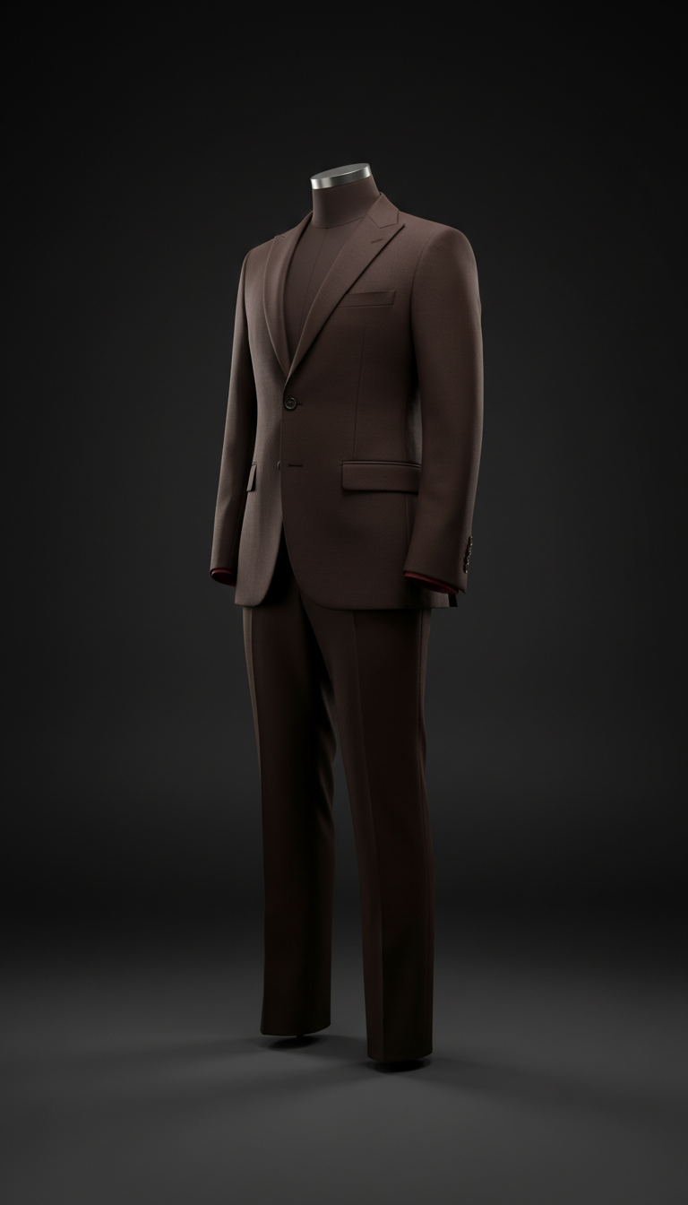 Deep Cocoa Tailored Suit Set