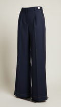Midnight blue wide-leg trousers