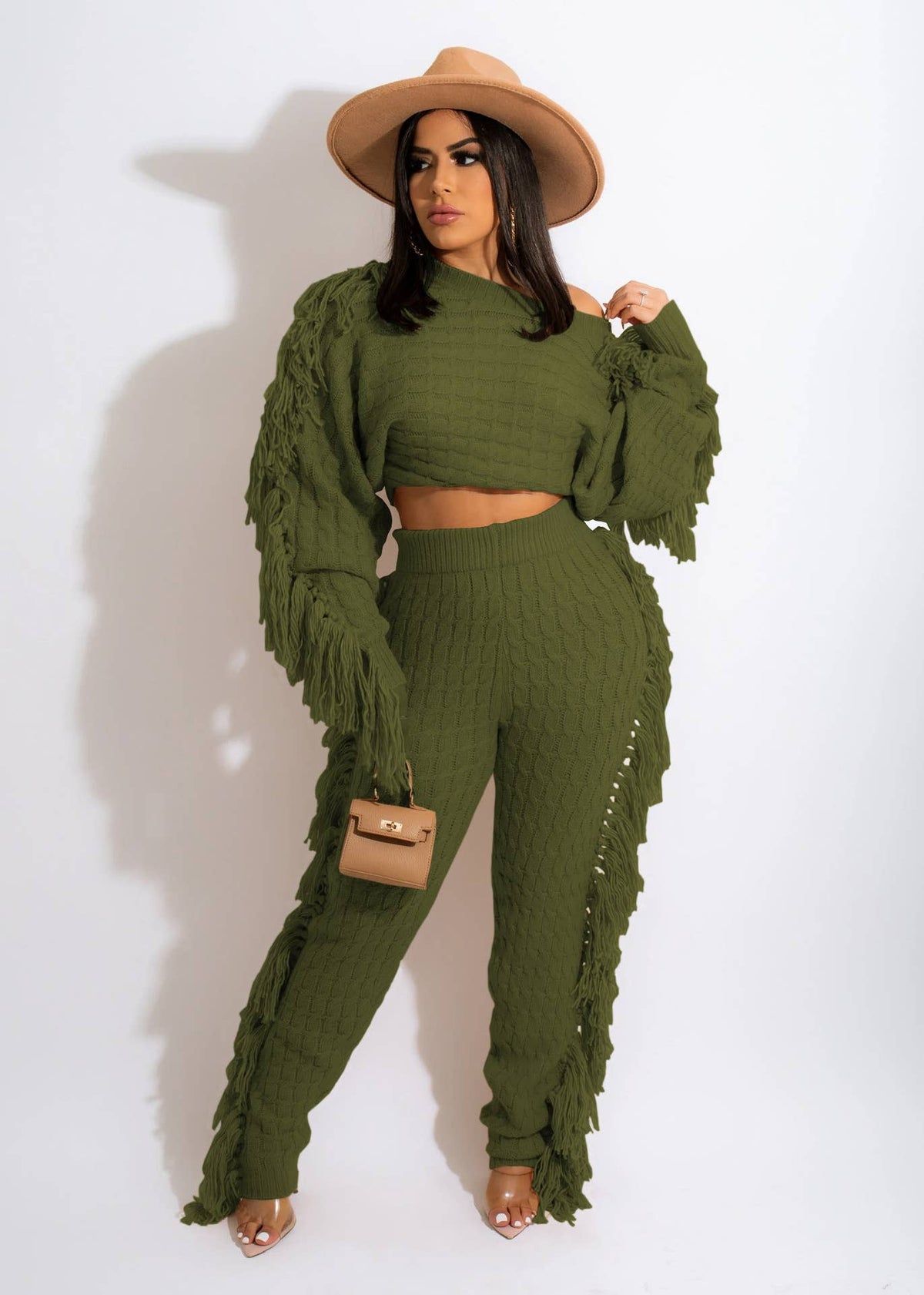 Luxe Fringe Knit Set